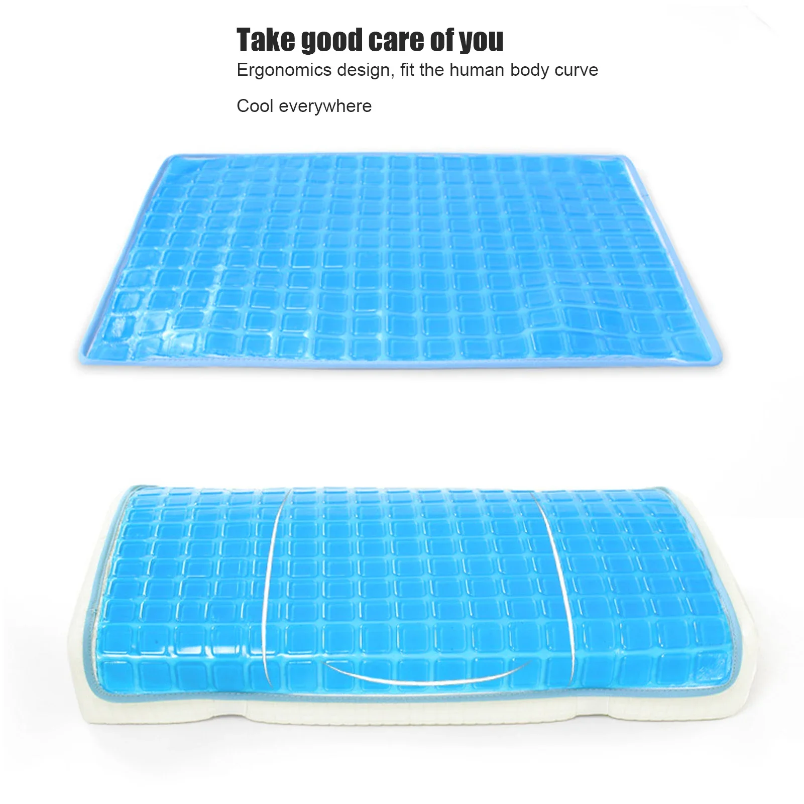 Gel Cooling Mat Soft Anti Slip Foldable Reusable Breathable Pillow Cushion Ice Pads Cool Bed Mat for Home Beauty Salon Summer