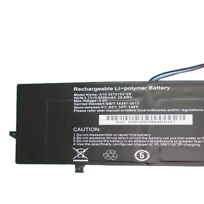 

Аккумулятор для ноутбука Jumper A10/3272103-2S 3272103*2S для Rtdpart AZ155 AZ156 AZ157 AZ140 3,7 В 29,6 Втч 8000 мАч Новый