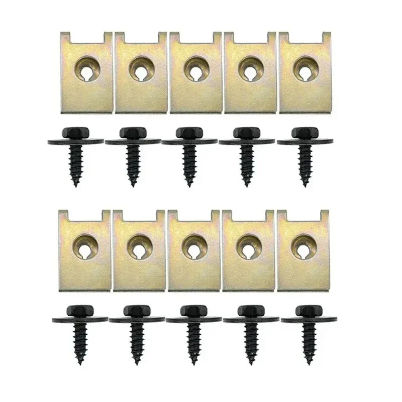 20pcs Hex Head Tapping Socket Bolt Screw Clips Speed Fastener for BMW Engine Shield Under Tray Splash Guard Auto Accessories
