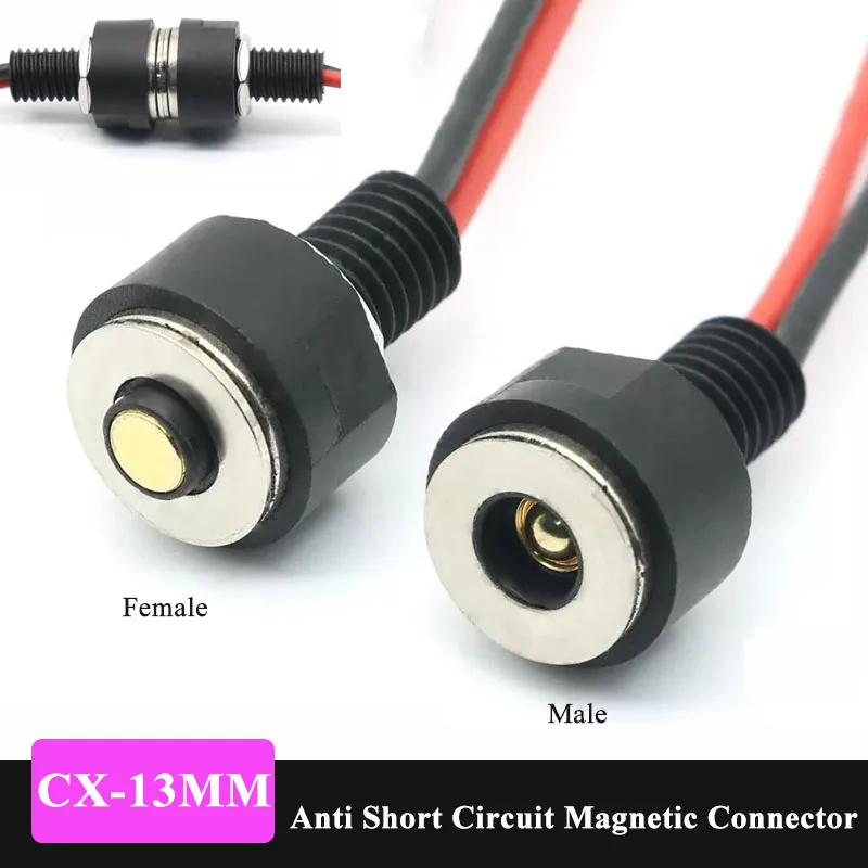 Waterproof CX-13MM Magnetic Connector Cable Anti Short Circuit Oven Charging Power Cord Magnetic Contact Head Terminal Wire