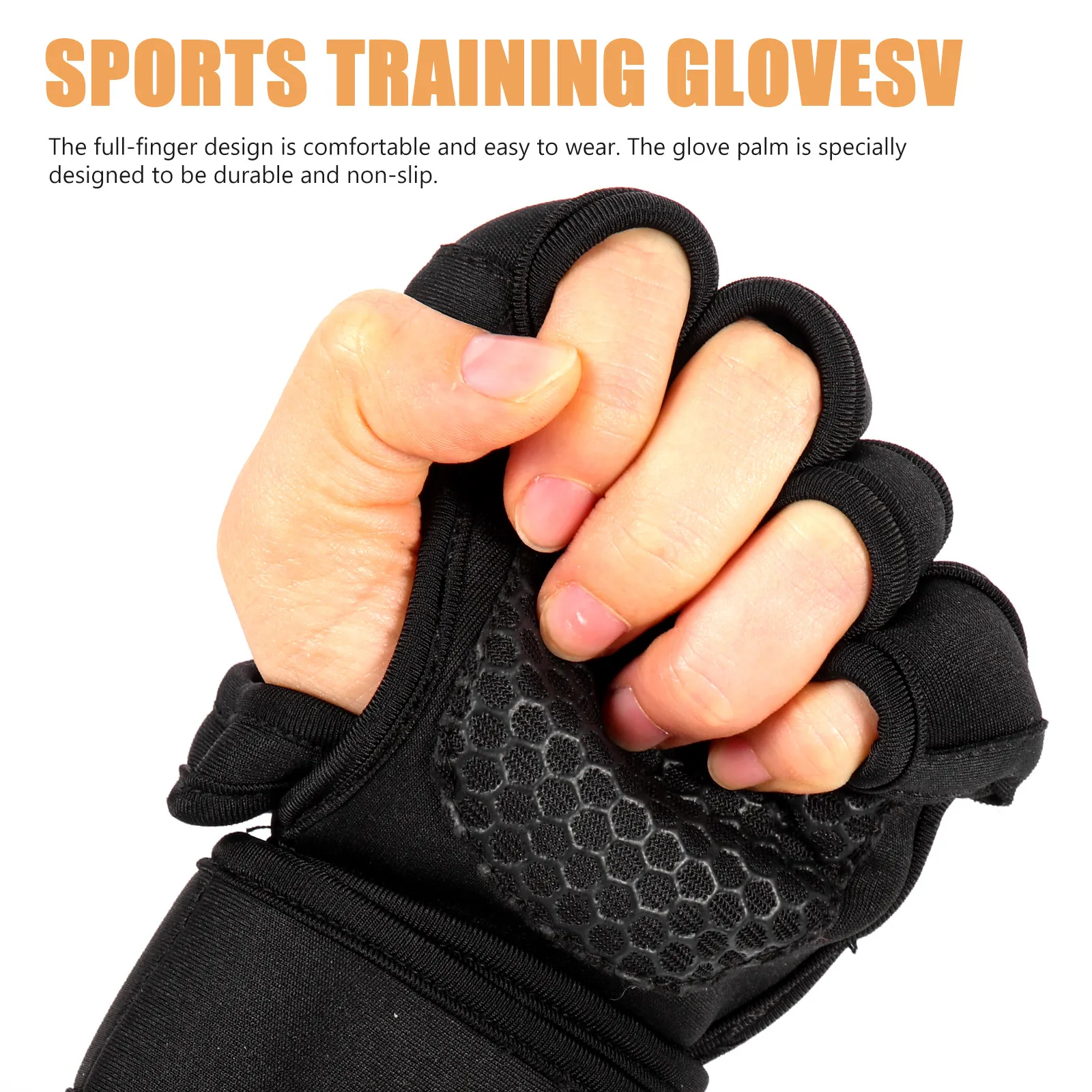 1Pair Professional Anti-Wear Half-Finger Sports Palm Gloves for Weightlifting Biking Hiking Skateboarding Motorcycle Outdoor