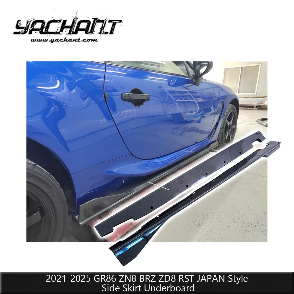 Carbon Fiber RST JAPAN Style Side Skirt Underboard Fit For 2021-2025 GR86 ZN8 BRZ ZD8 Side Skirt Aero Extension