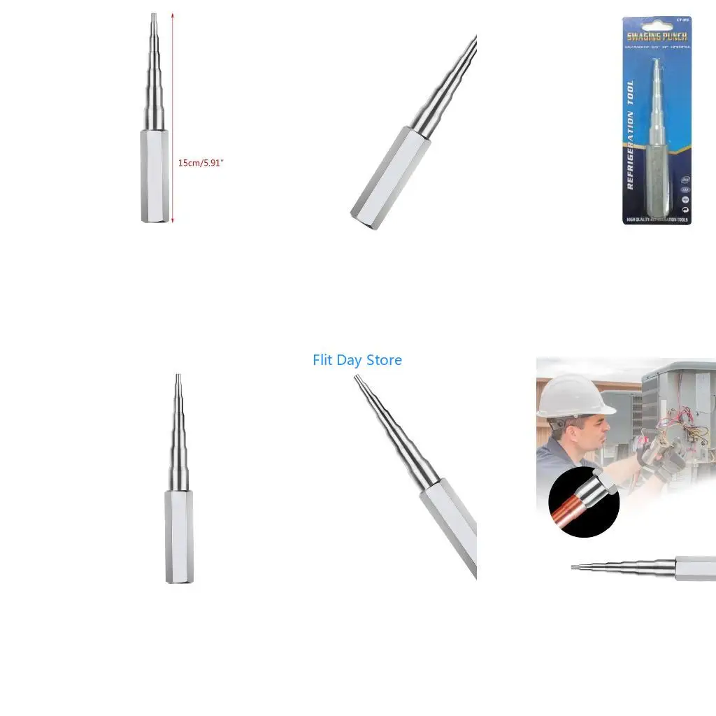 F92C Pipe Tube Expander Universal Hand Tool Manual Refrigeration Tube Expander 1/4”, 5/16”, 3/8”, 1/2” and 5/8”