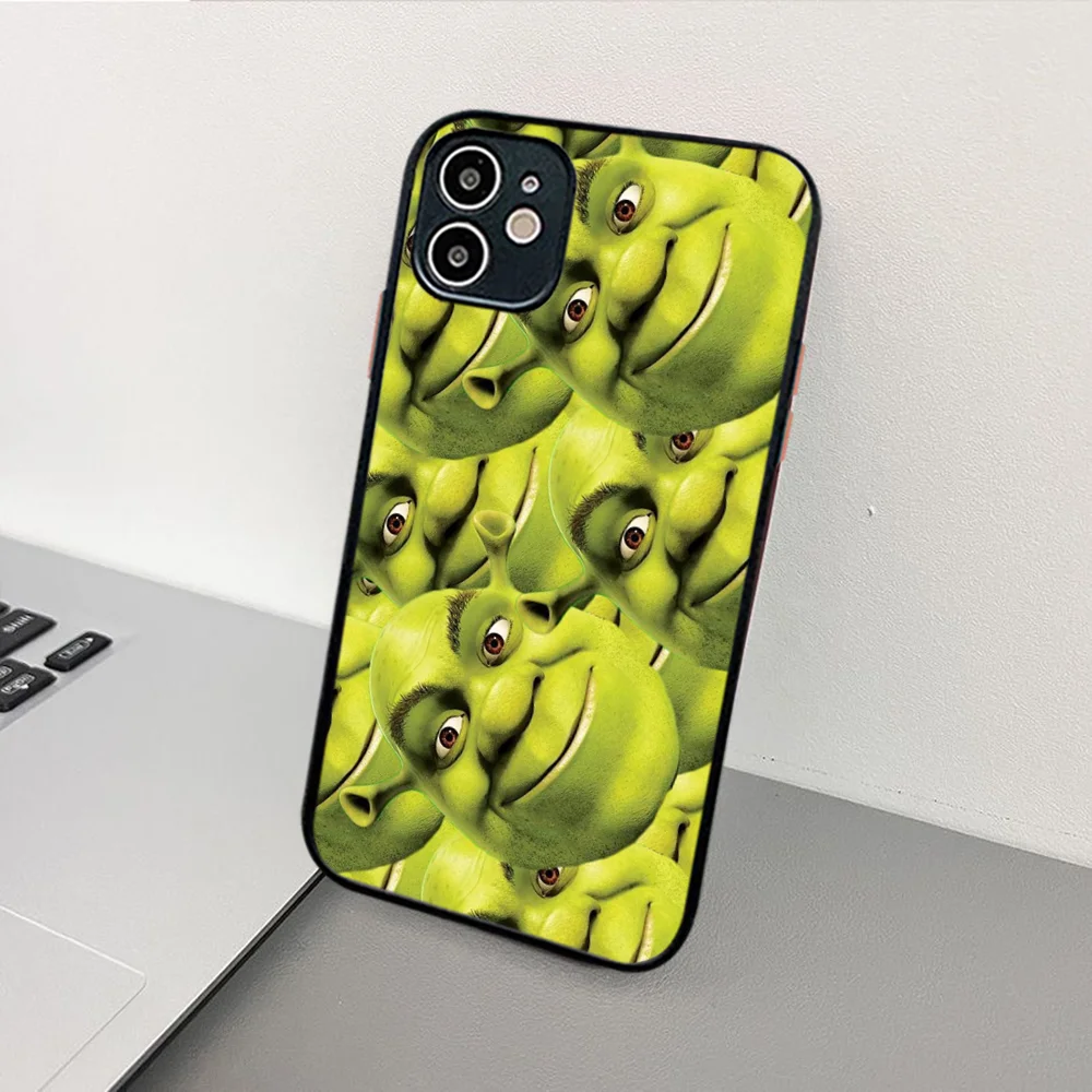 Cartoon Moive S-shreks Phone Case For IPhone 14 X XR XS 7 8 Plus 11 12 13 Pro MAX 13mini Matte Shockproof Case