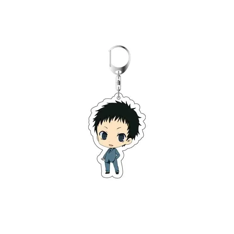 Anime Durarara!! Standoff Keychain Cartoon Figures DRRR Orihara Izaya Acrylic Key Ring Gifts Pendant llavero Keyring