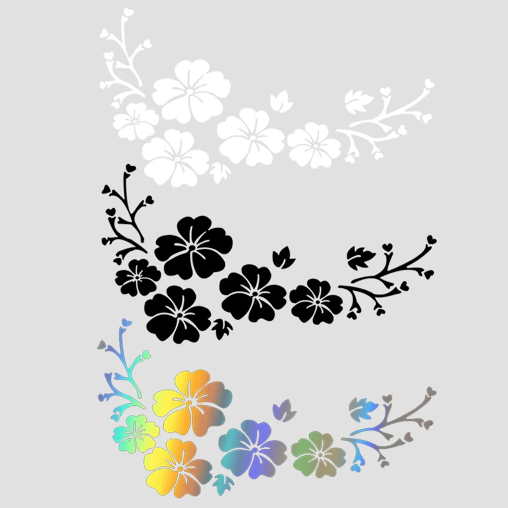 Easy To Install Flower Stickers Removable And Fashionable Engraved Flower Pattern Car Sticker reflective laser