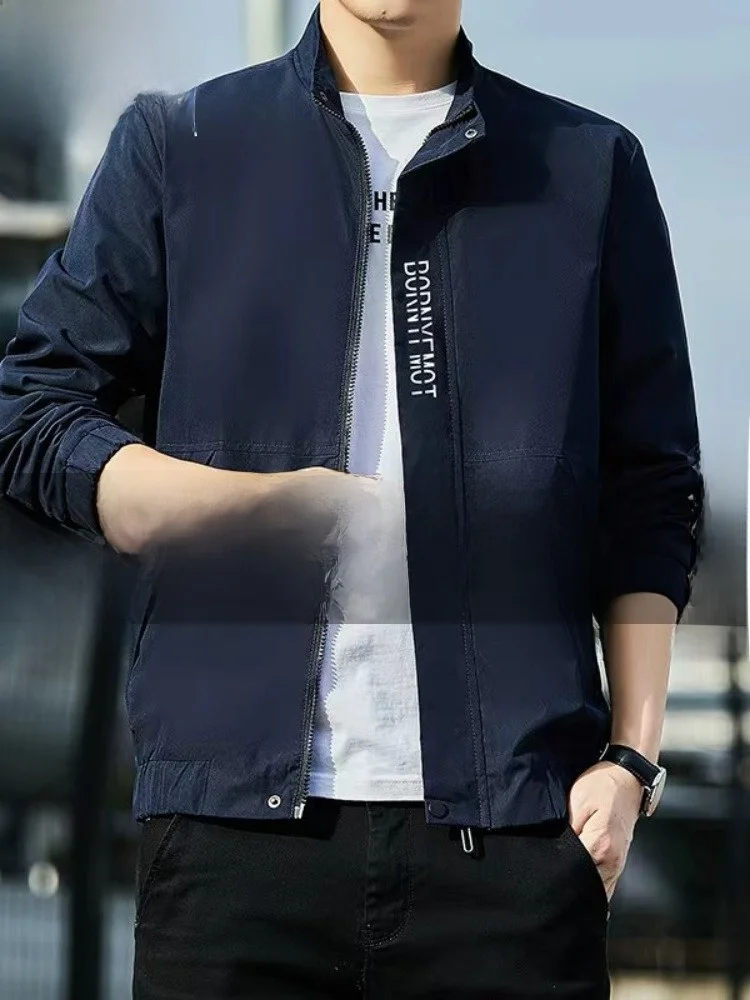 

Paul Men's f-High Collar Jaet Autumn Winter Outdoor Cycling Windproof Casual Faion Polyester Fiber Long Sve Zipper