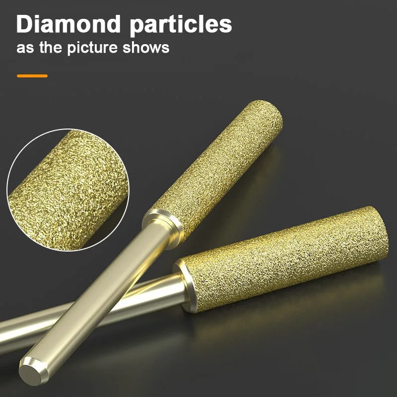 Kit de 6 pièces de particules de diamant convertibles en puissance de meulage, tête cylindrique en 2,4, le plus récent outil mis en place pour illac polie, 1/4/4/8/5mm