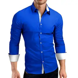 Chemise à col rabattu à boutonnage simple pour hommes, robe d'affaires pour hommes, chemise blanche brillante pour le travail, documents d'abonnés