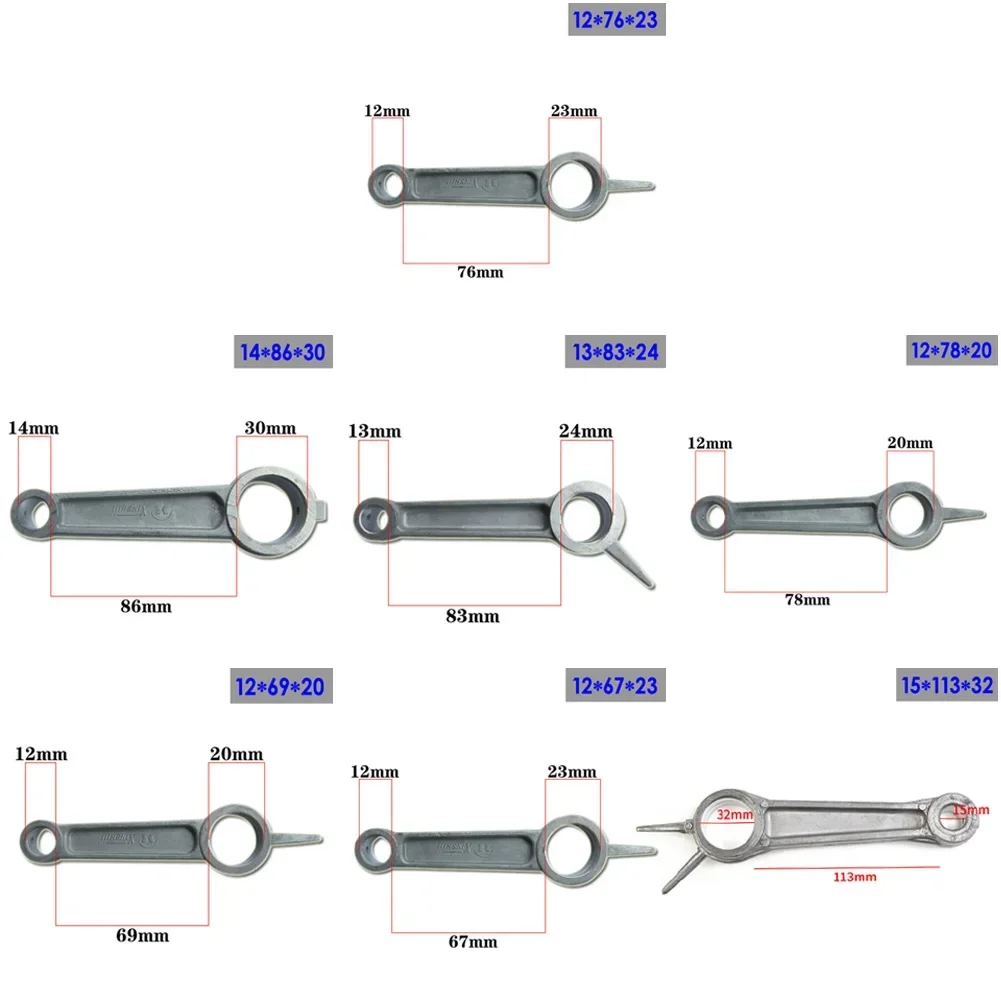 Air Compressor Connecting Rod Silver Aluminum Alloy Connect Link Rod Multiple Sizes Air Compressor Accessories Air Tool Fitting