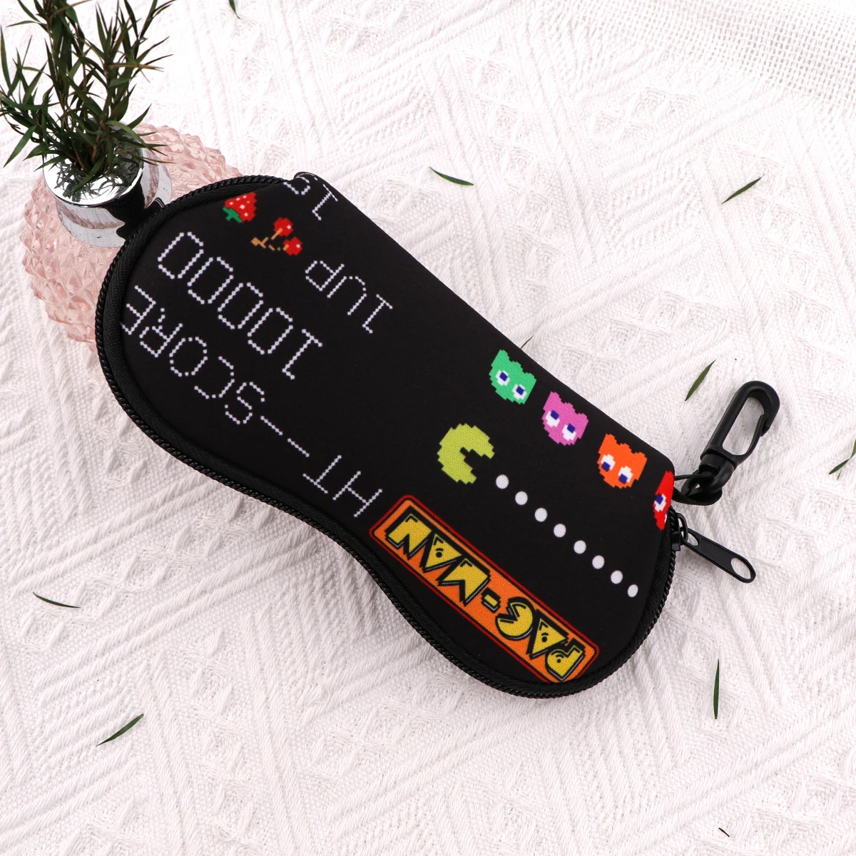 

Retro Cartoon Game Sunglasses Box Glasses Case Eyewear Case Fabric Zipper Glasses Soft Cloth Bags Carry Bag Eyeglasses Box