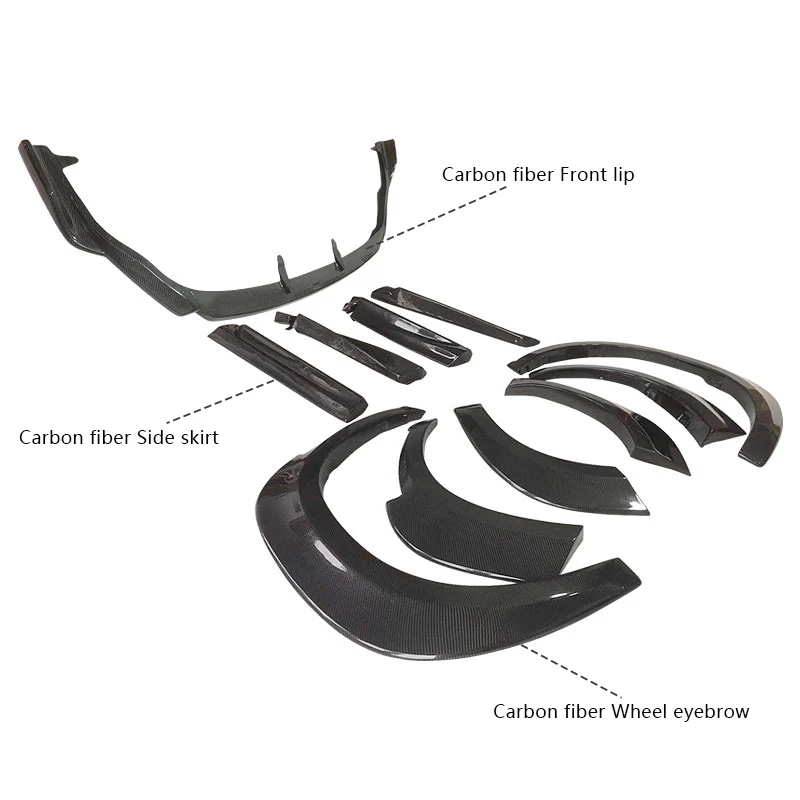 

Suitable forLexu s NX200 200T 300H F Sport 2015-2017 Modified AIM Model Body Kit 100% Carbon Fiber Wheel Eyebrow Side Skirt Tail