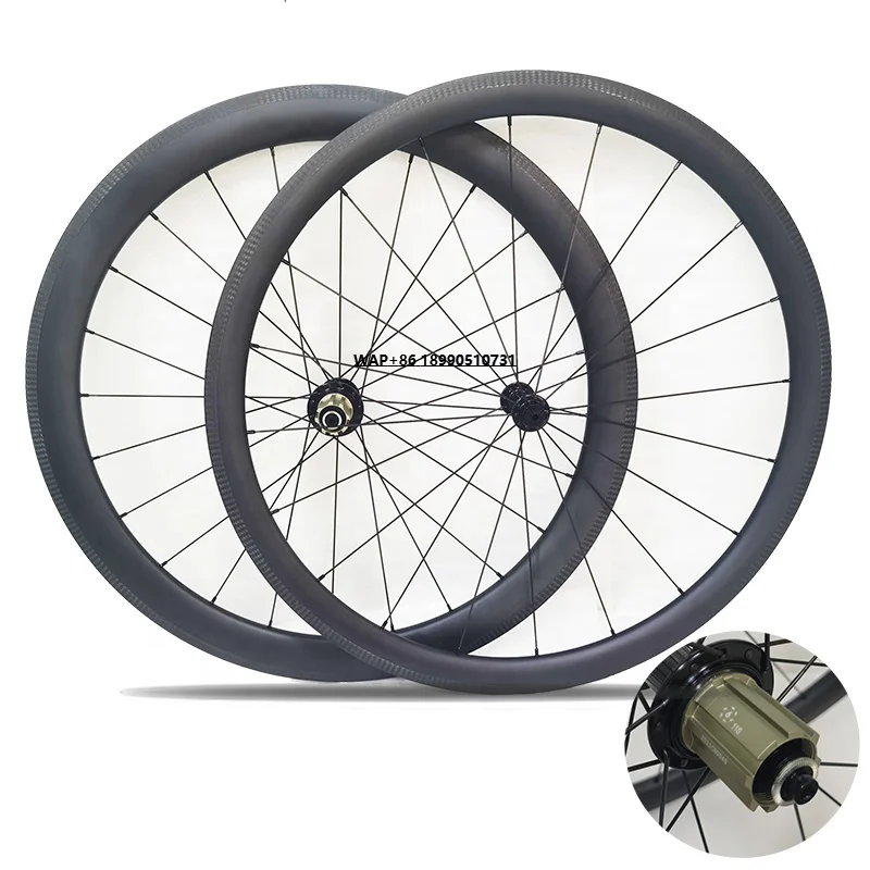 

700C Bitex 6 Pawls 25mm Wide U Shape Cycling Chinese Road Bike Carbon Wheelset Clincher 20-24H Tubeless Wheels