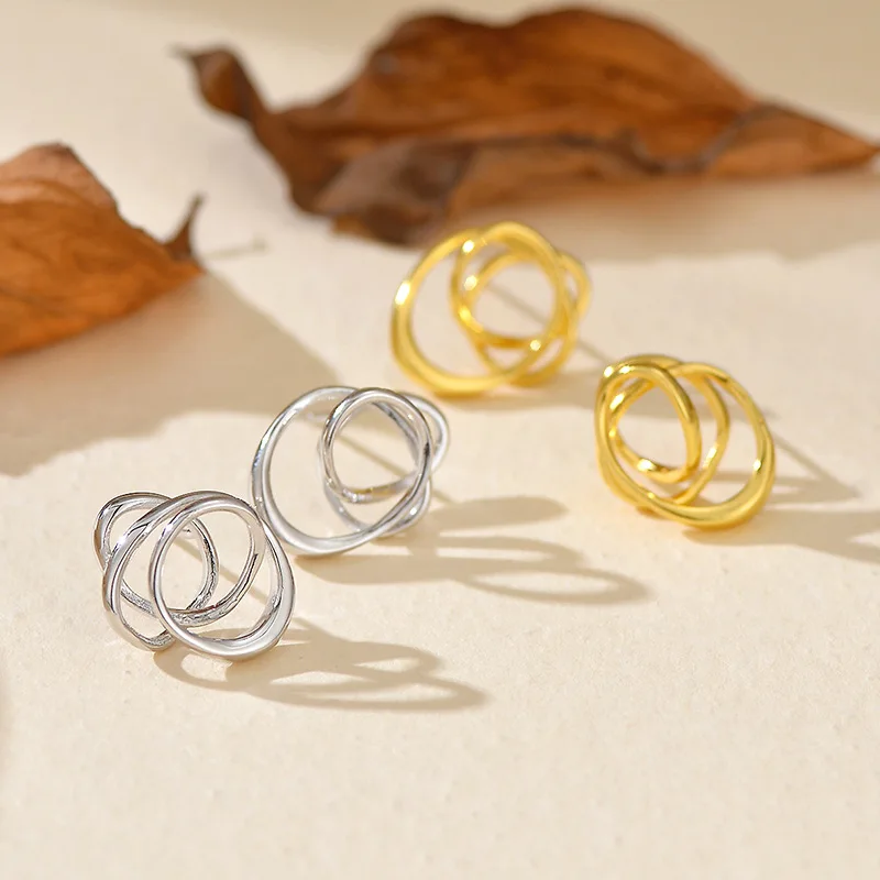 

Женские серьги из стерлингового серебра 925 пробы с позолоченным цирконом и круглым заводом, популярные модные украшения, аксессуары для вечеринок