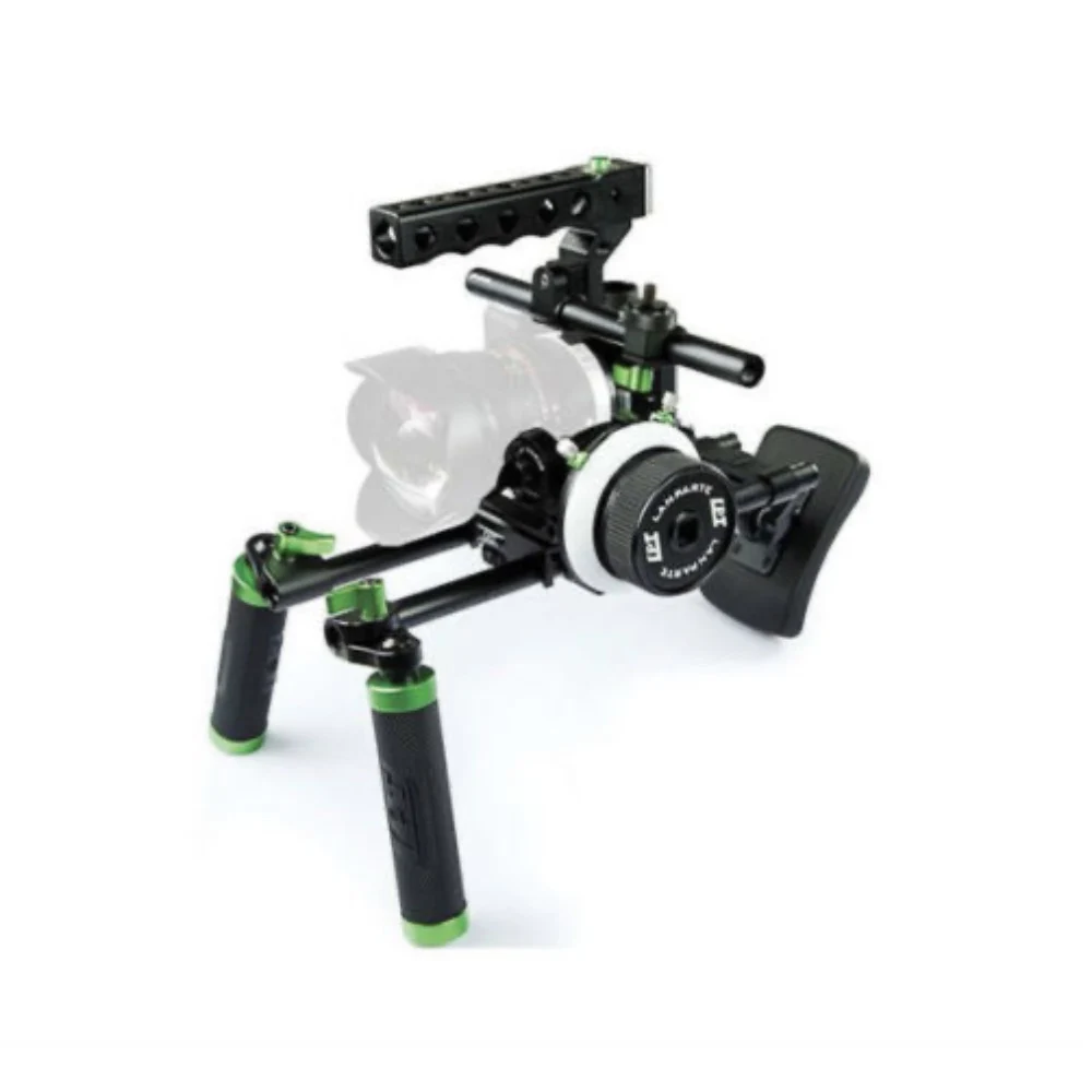 Lanparte Shoulder Support Rig Chest Pad + A/B Hand Stop Follow Focus + Top Handle Grip For Blackmagic BMCC BMPCC Camera