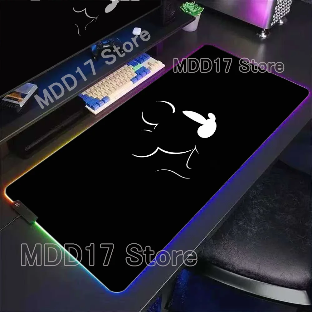 LED RGB Mouse Pad Mickeys Large Gamer Designed Specifically Keyboard RGB Desk Mouse Mat Carpet Backlight Gaming Notbook Mousepad