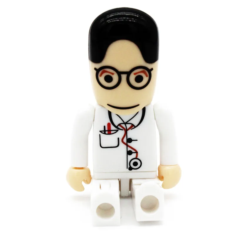 JASTER Cartoon Doctor USB 2.0 pendrive 128GB silikonowe prezenty dla dzieci 64GB kreatywny prezent pendrive prieve 32GB