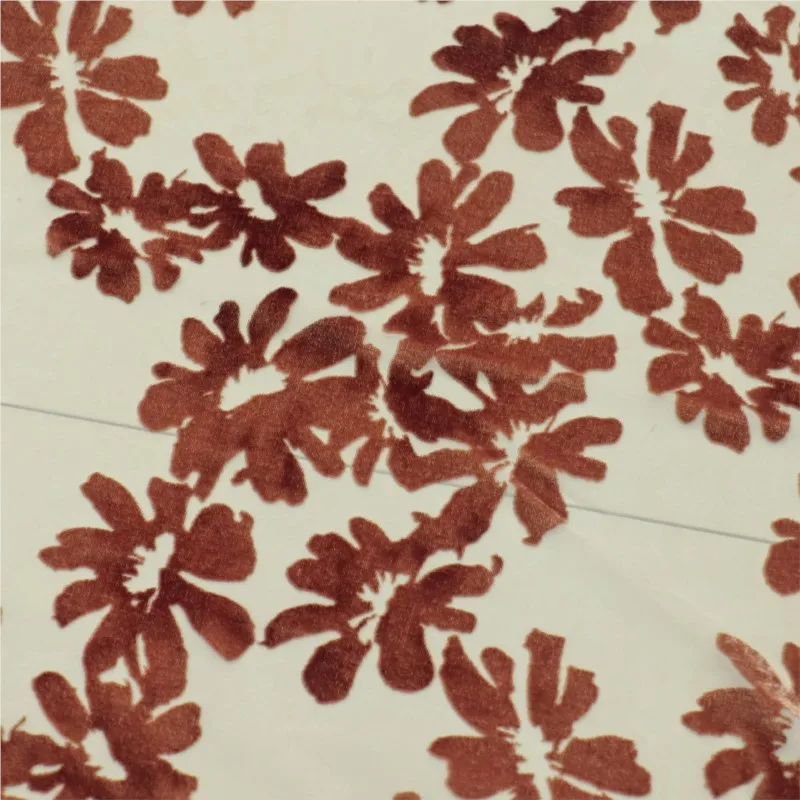 

Тканое бархатное парчовое вискозное платье с принтом в виде чонсама и сжиженной ткани