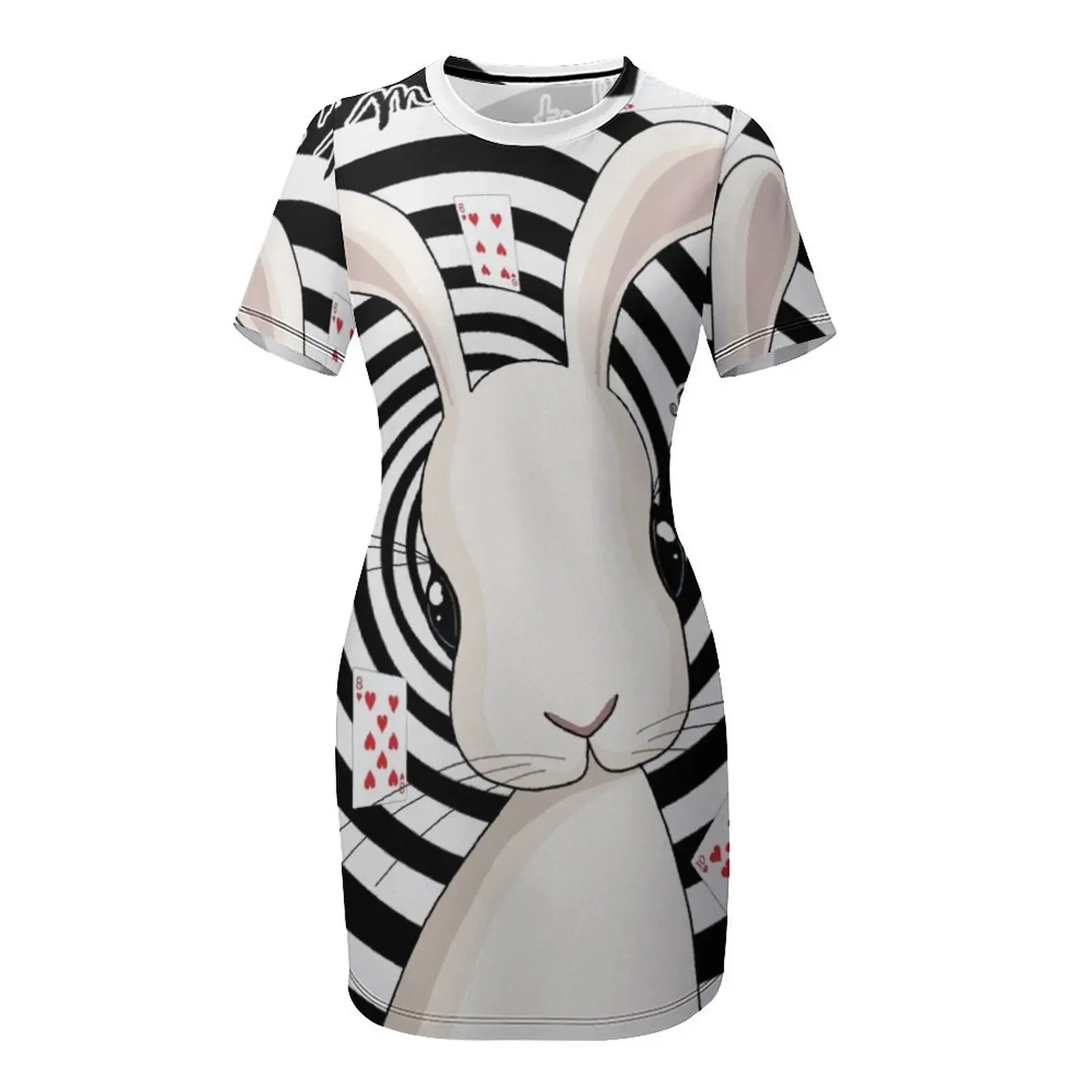 White rabbit in Wonderland Short-Sleeved Dress Party dresses elegant women's dresses for wedding prom clothes Dress