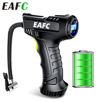 EAFC  Handheld Car Air Compressor 120W Wireless/Wired Inflatable Pump Air Pump Digital Car Tire Inflator Machine for Car Bicycle