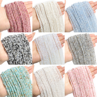 Wholesale Faceted Natural Stone Beads Faceted Amazonite Aquamarine Opal Labradorite Loose Spacer Bead For Jewelry Making 2 3 4mm