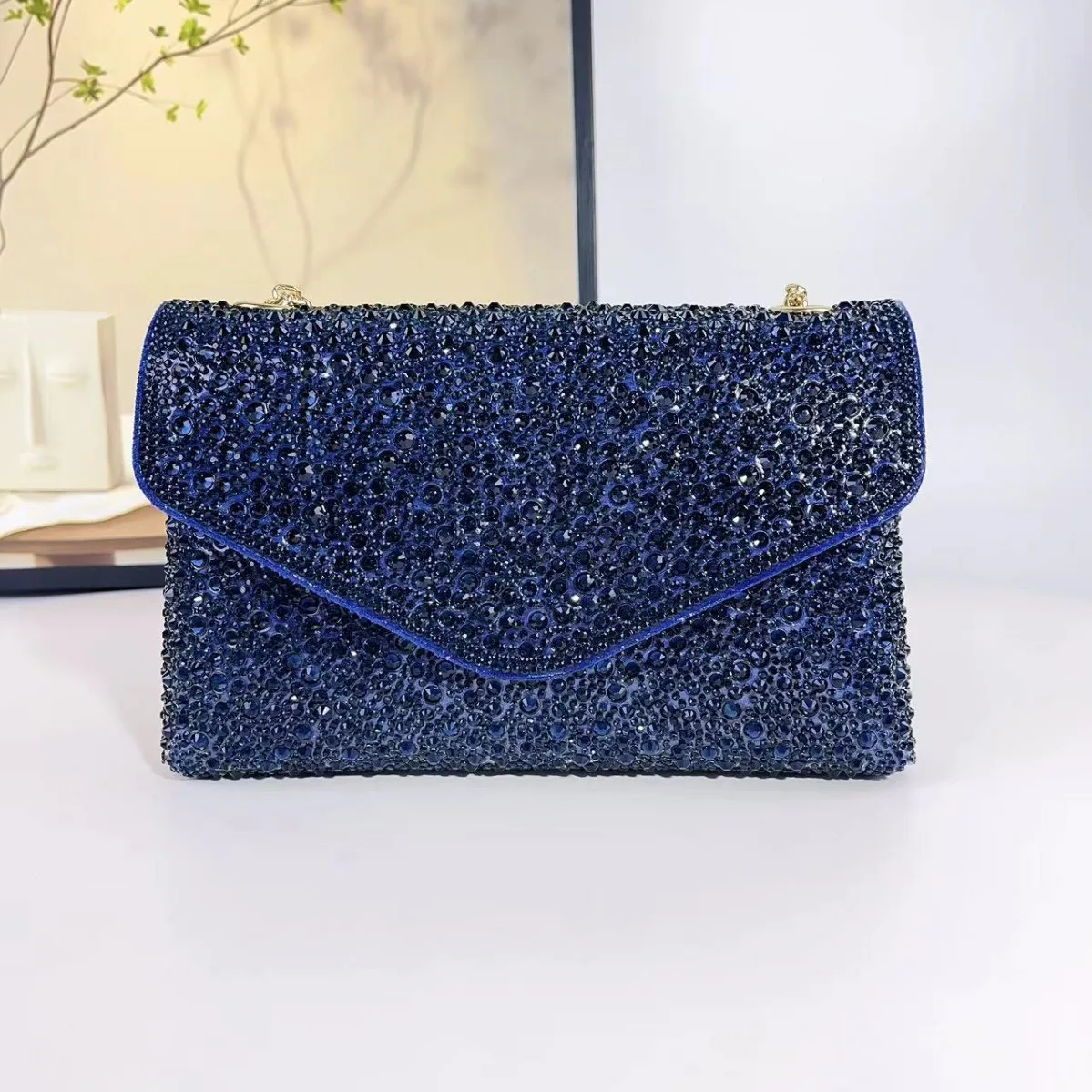 

Синяя вечерняя сумка iny со стразами, женская сумка на одно плечо, рекомендуемый трансграничный аксессуар Faion для женщин