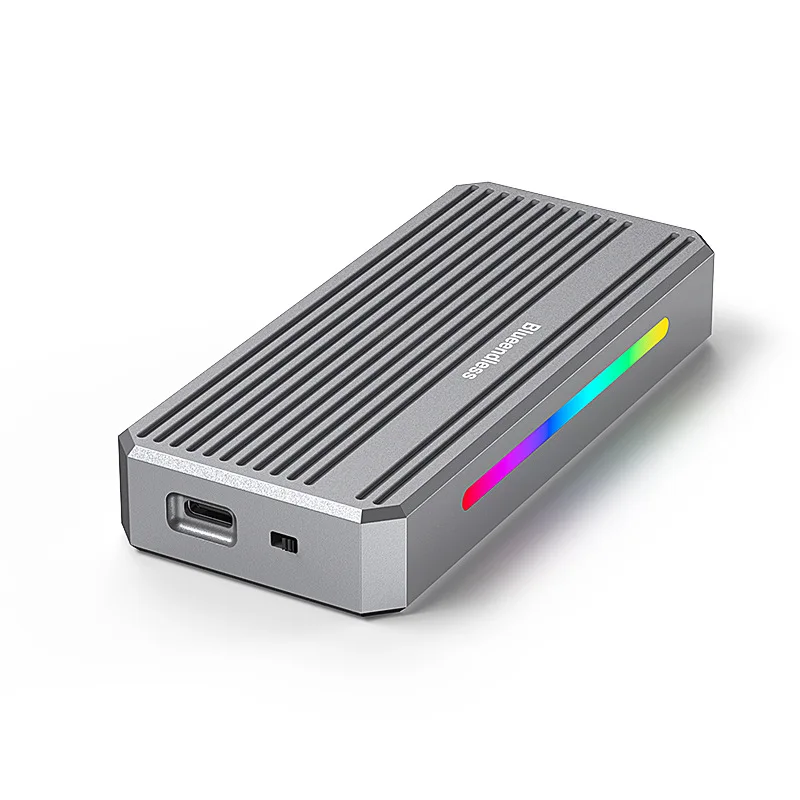 

USB4 hard disk box m2 solid state drive reader 40G thunderbolt 4 mobile hard disk box with RGB light external