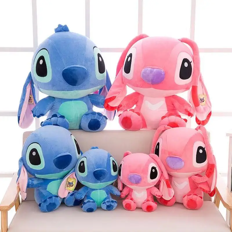 

35cm Aoger Lilo & Stitch Stuffed Plush Doll Edition Stitch Rose Doll Creative Kawaii Pillow Toy Birthday Gift For Girl Kids