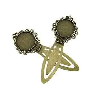 BASEHOME 10 adet/grup antika Vintage Retro el yapımı yer imi Cabochon bankası imi kabaşon ayarı Cameo DIY imleri