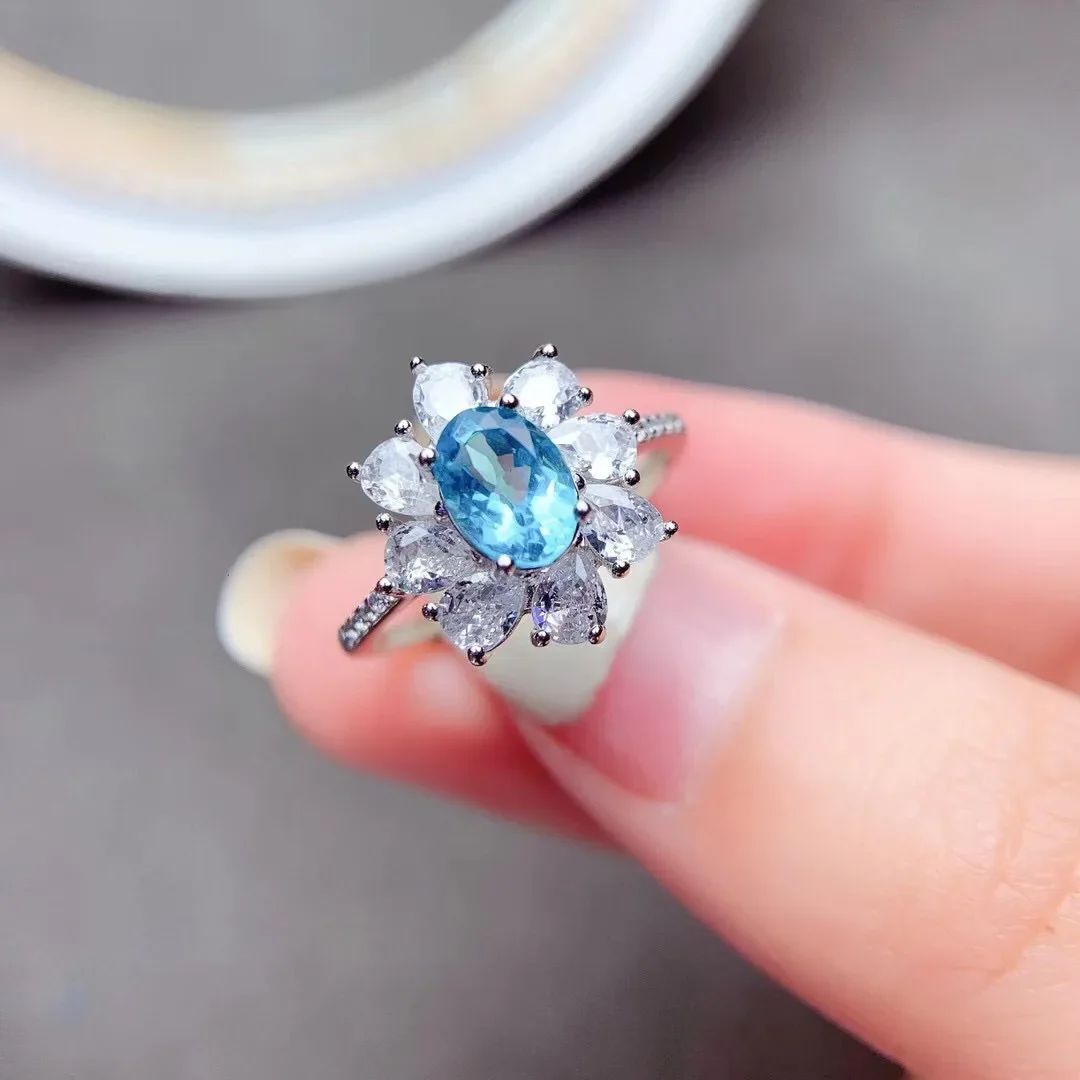 

Ослепительное серебряное кольцо с топазом 5 мм * 7 мм 0,7 карата VVS, кольцо из натурального топаза, твердое серебро 925 пробы, ювелирные изделия с топазом