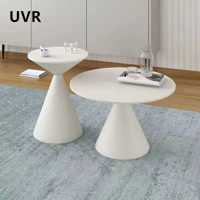 UVR Round Coffee Table Household Living Room Sofa Side Corner Table Bedroom Bedside Table Hotel Small Side Table Coffee Table