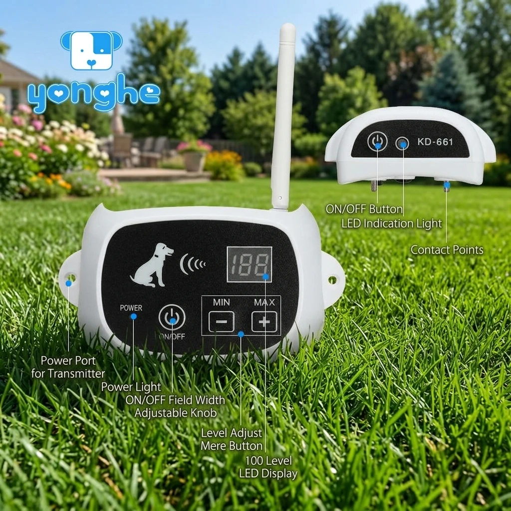 hit productElectric Pet Containment System Rechargeable Waterproof Collar Receiver Wireless Dog Fence System for Large Dog