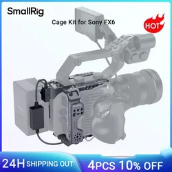 SmallRig Cage Kit for Sony FX6 Built-in 1/4''-20 Locating Holes Cold Shoe Mount for Microphone Image Transmitter Monitor -4124