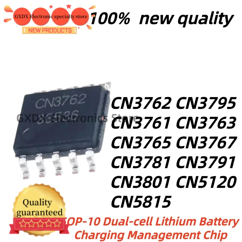 5pcs 100% New Quality CN3761 CN3762 CN3763 CN3765 SOP10 CN3767 CN3781 CN3791 CN3795 CN3801 CN5120 CN5815 sop10
