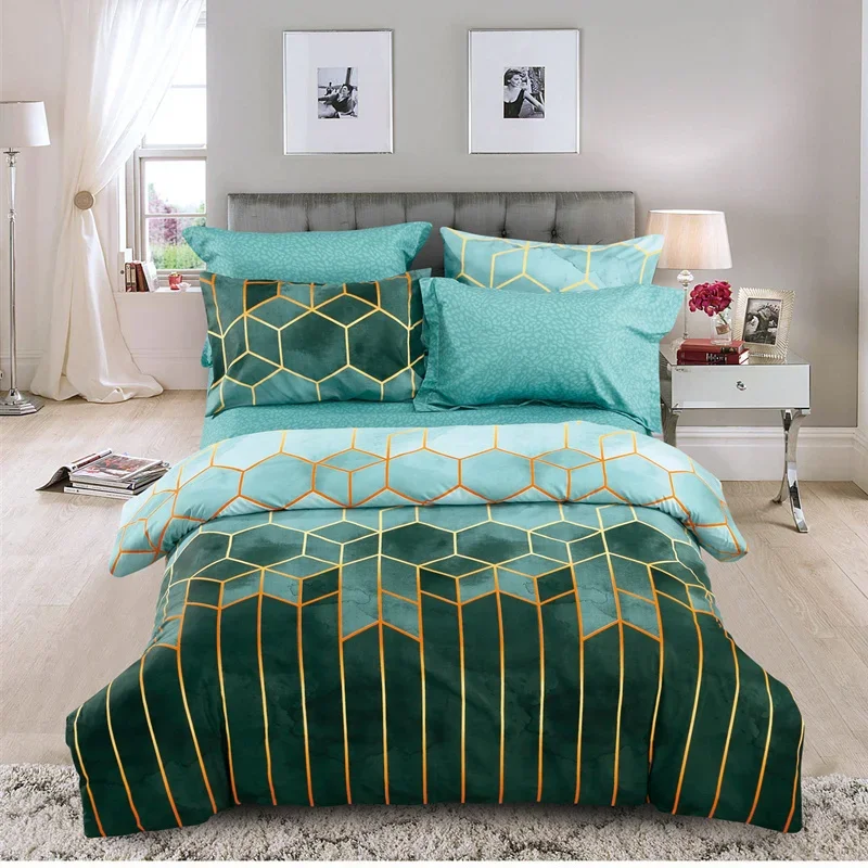 

2/3 Pcs Luxury Duvet Cover Set Geometry Series Bedding Sets Comforter Duvet Cover Pillowcase Home Textiles