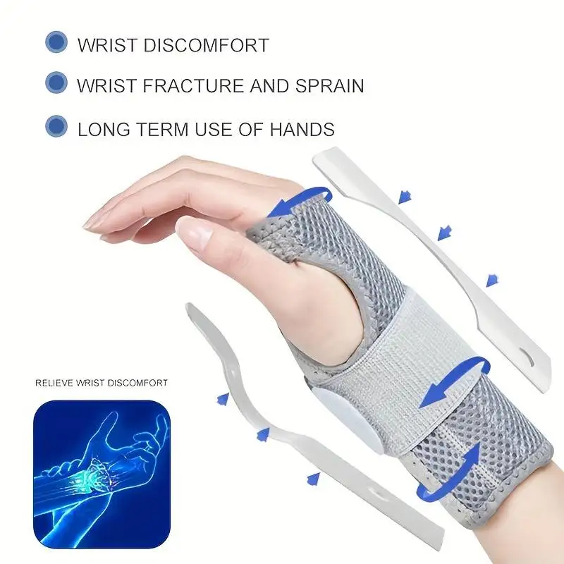 Carpal Tunnel Wrist Brace, Night Wrist Support Guard, Wrist Splint and Hand Brace, Men and Women, Forearm Compression, 1Pc