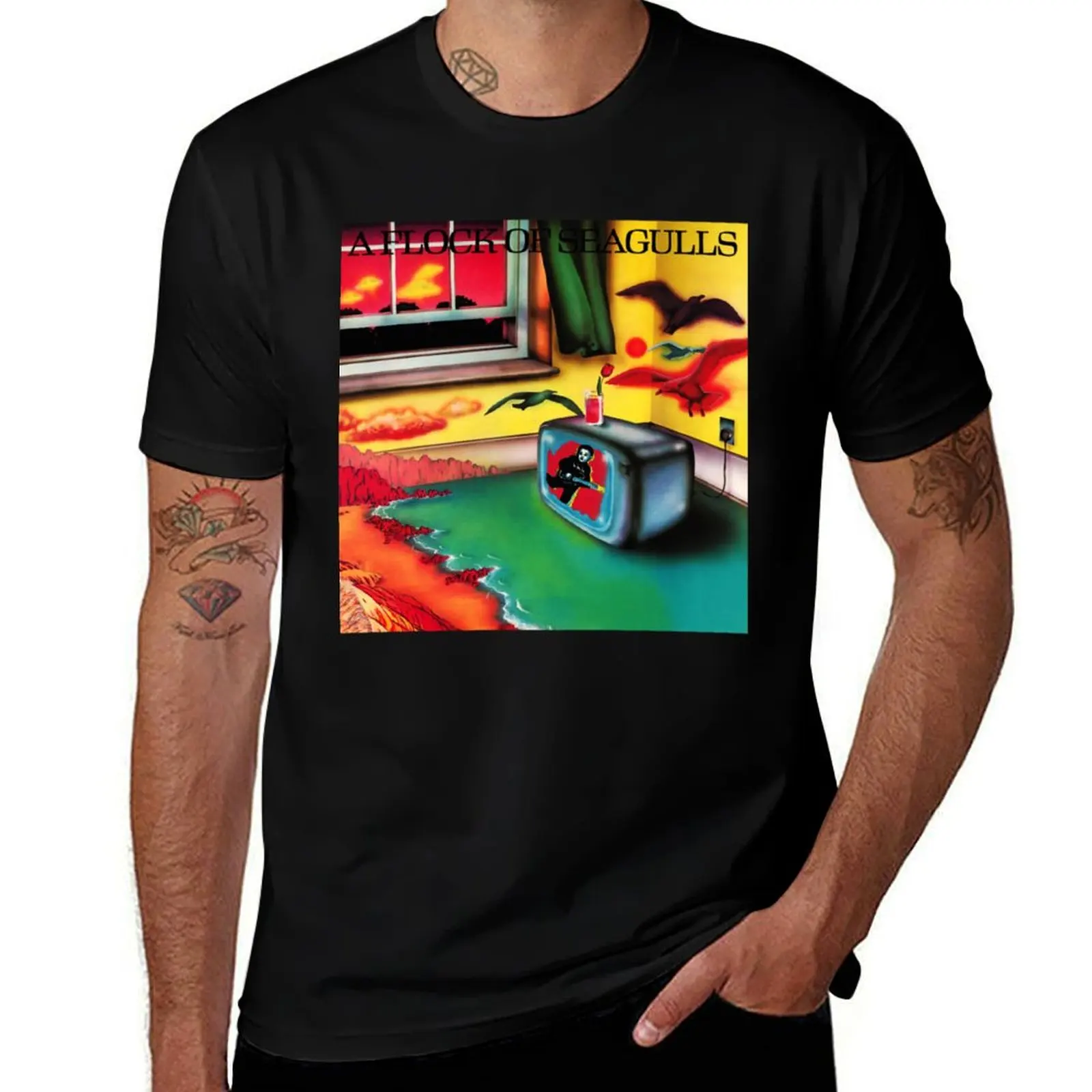 a flock of seagulls Essential T-Shirt Basic Short Sleeve Cotton Blend T-Shirt