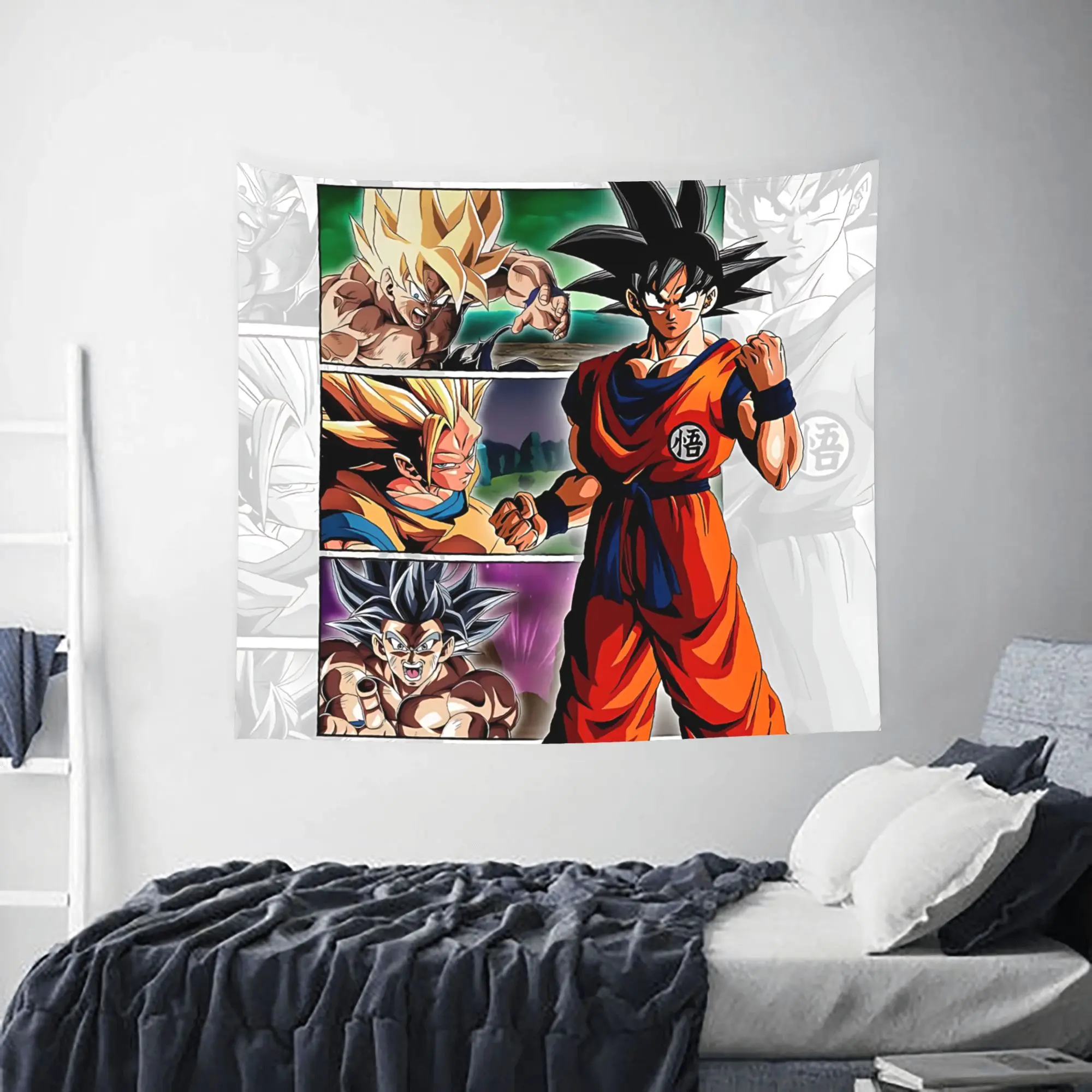 Customized Dragon Ball Goku cutecore Tapestry Bedroom Decoration funko Wall Hanging Blanket Tapestry Cool Stuff For Room