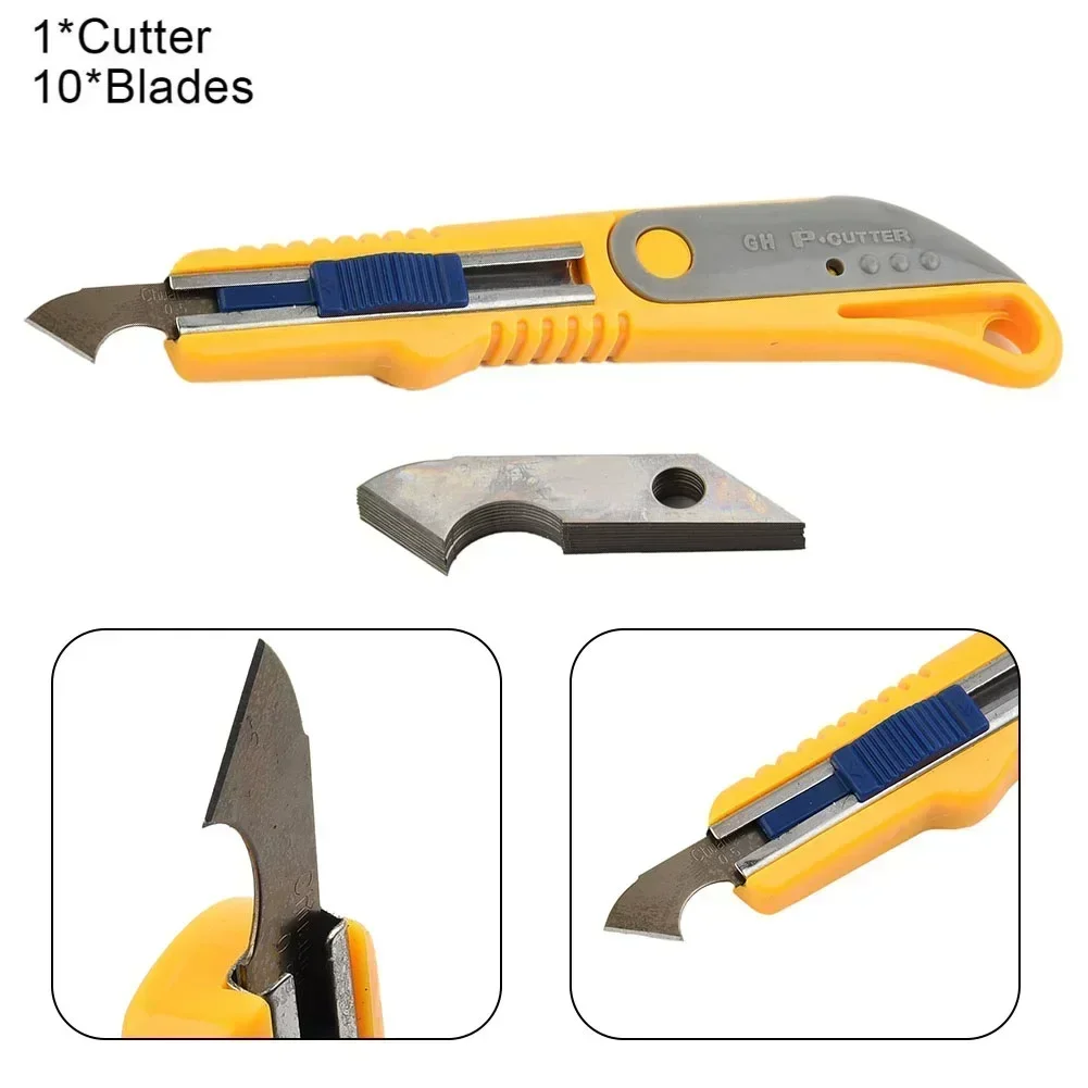 11Pcs/Set Cutter With 10 Blades Plexiglass Cutting Small Hook Knife Acrylic Plastic Sheet Cutting Tool Precision Hand Tool