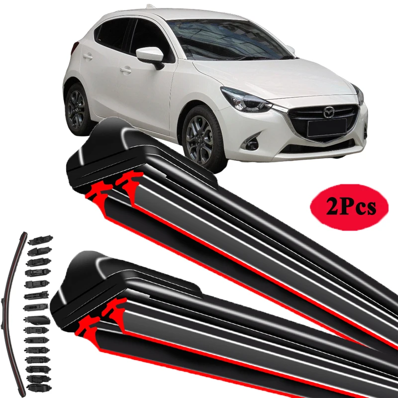 

For Mazda 2 Mazda2 Demio 2002-2024 Car Windshield Wiper Blade Front Windscreen Brushes Washer Accessories Window Cleaning Parts