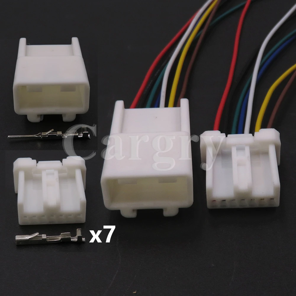 1 Set 7P Auto Male Female Docking Plug Automobile Wiring Terminal Socket AC Assembly Car Electrical Connector