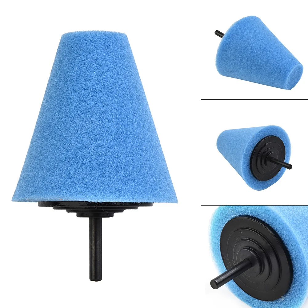 الملحقات رغوة تلميع مخروط على شكل منصات السيارات محور عجلات الأزرق مخروط تلميع على شكل أداة الإسفنج العلامة التجارية الجديدة #6