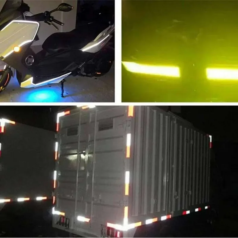 5CMx3M Reflective Decor Decals Warning Safety Reflectante Tape Film Reflector Sticker for auto motor vehicle Car Access Exterior