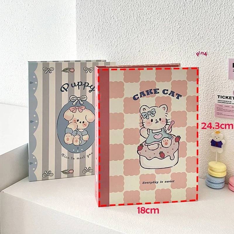 Kawaii A5 Kpop Photocard Holder Binder Collect Book Idol Photo Album ID Card Bus Cards Holder Cartoon Pattern School Stationery