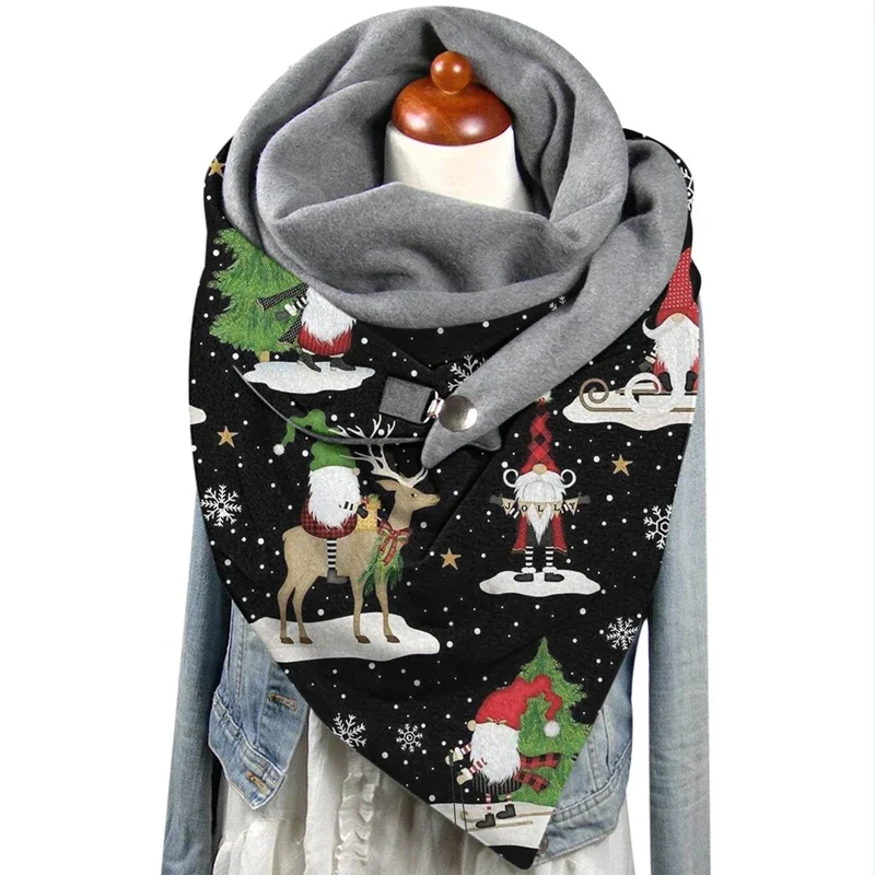 

Chrismas Print 3D Printed Scarf and Shawl Warm for Women and Men