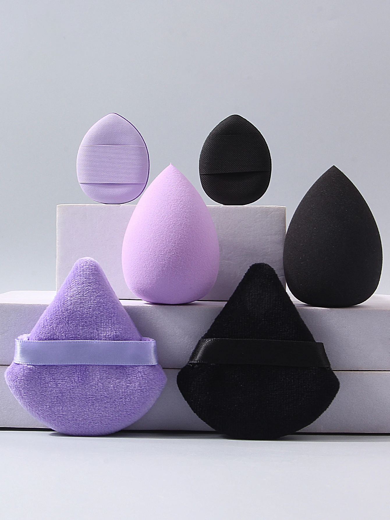 6-piece makeup sponge set, Beauty Egg mini Thumb Powder puff, sponge Powder puff, facial foundation, concealer, makeup tools