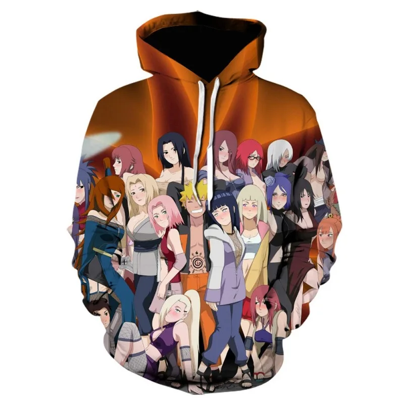 Bandai Naruto 3D-Serie Herren-Hoodie Neu für Herbst/Winter 2026 Anime-Inspiriert Harajuku Y2K Streetwear – Detail 12