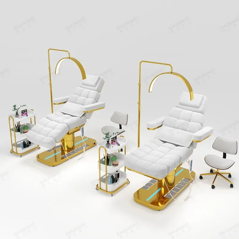 Electric Beauty Bed Multi Functional Adjustable Massage Table for Tattoo Eyelash Extension Lifting and Microblading