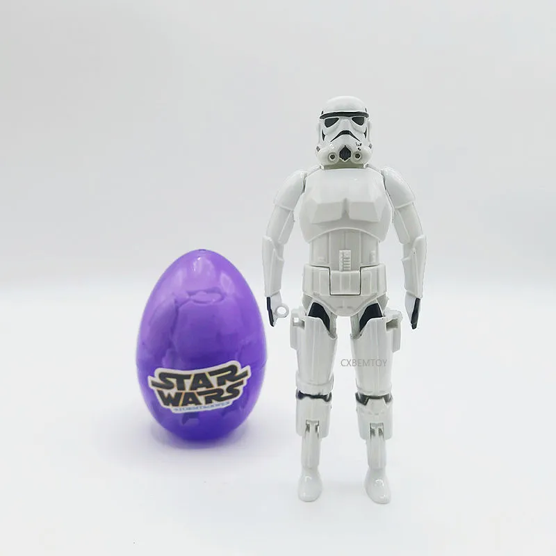 6 stks/partij Star Wars Figuur PVC Model Pop Darth vader Stormtrooper R2D2 Vervormd Ei Speelgoed Gashapon Collectie Speelgoed Voor Jongens