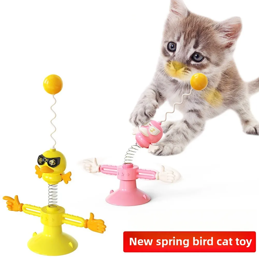 

Pet Products New Popular Cat Turntable Toy Windmill Tumbler Feather Cat Stick Interactive Fun Toys Supplies